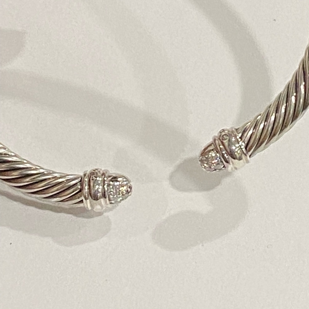 David Yurman Bangke silver sterling and Diamonds - Picture 6 of 16